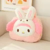 The hand-held, storable nap knee blanket, Japanese-style cute cartoon animal air conditioning blanket, student office nap blanket, hand-held, one-piece blanket, 100*150cm Item Picture